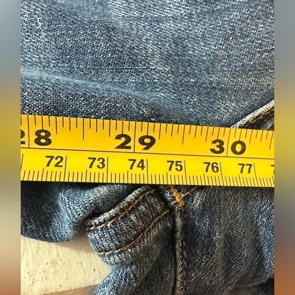 Madewell Jeans Womens 28 Patchwork Slim BoyJean Straight Leg Distressed Dark - Picture 10 of 10